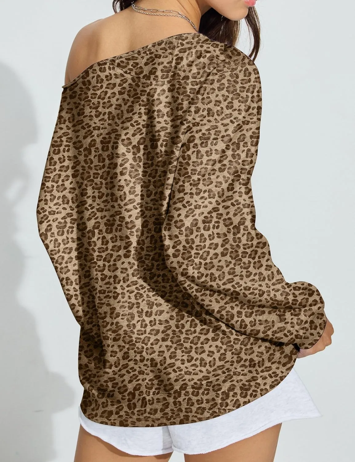 Womens Camo Off The Shoulder Sweatshirt Maple Leaf Print One Shoulder Sweatshirts Long Sleeve Loose Fleece Pullover