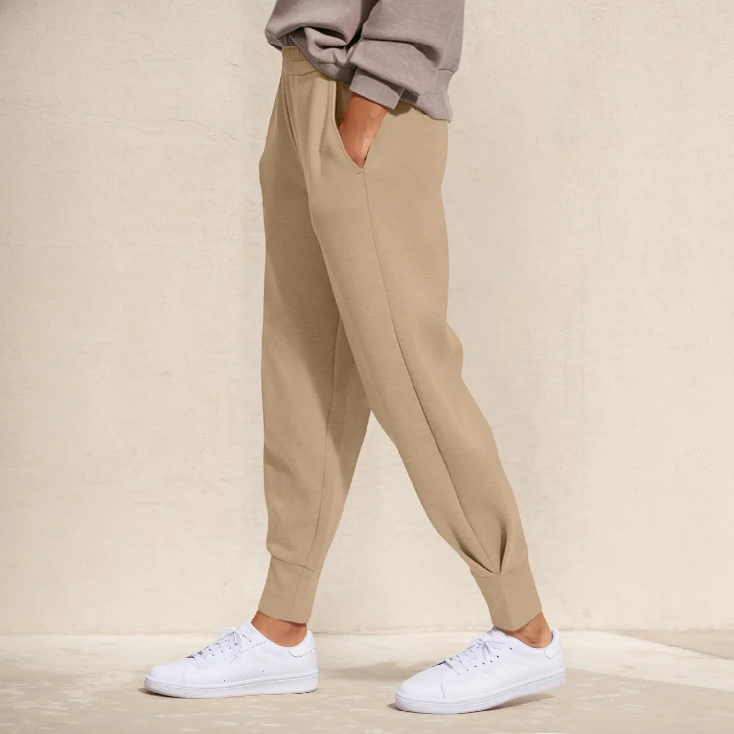 Womens Joggers with Pockets Fleece Lined Y2k Baggy Tapered Sweatpants Casual High Waisted Athletic Works Jogger Pants