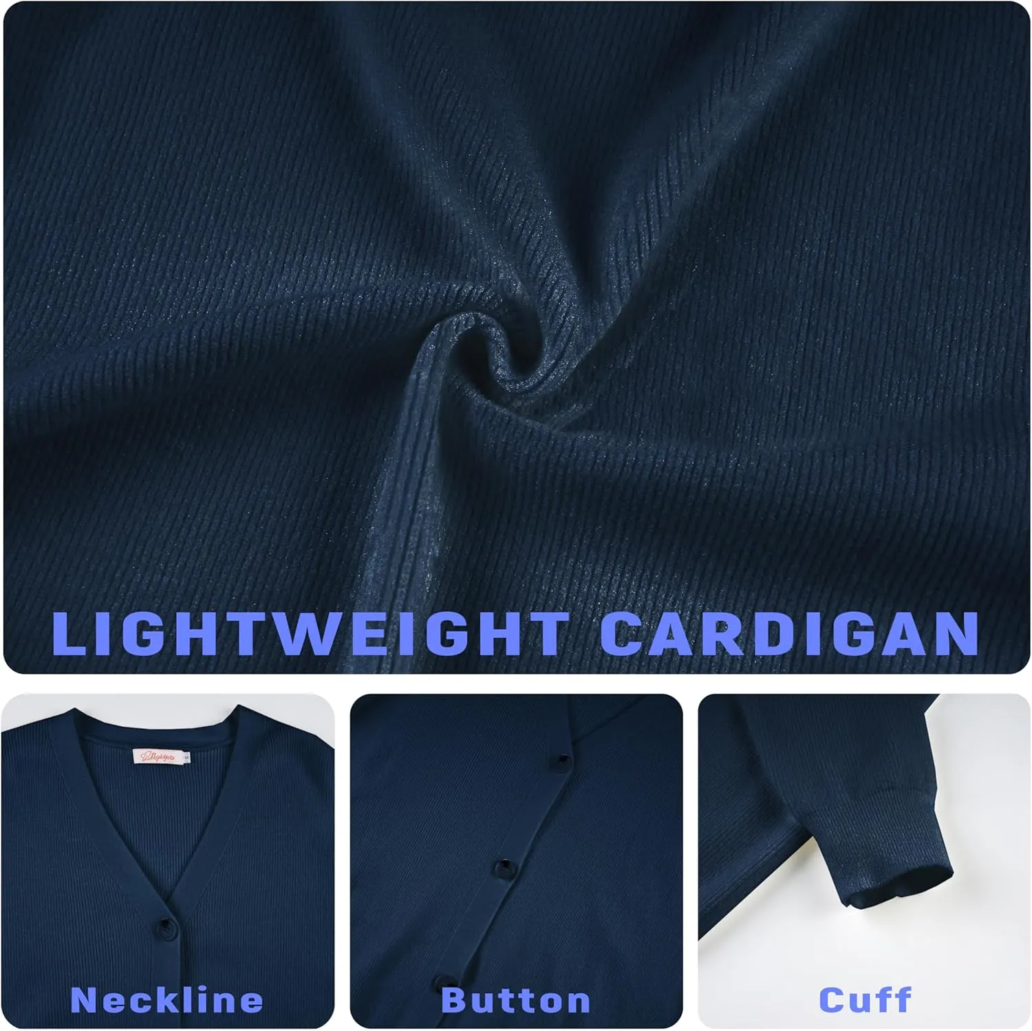 Women's Long Sleeve V-Neck Button Down Cardigan Chunky Oversized Knit Open Front Trendy Sweater Outerwear