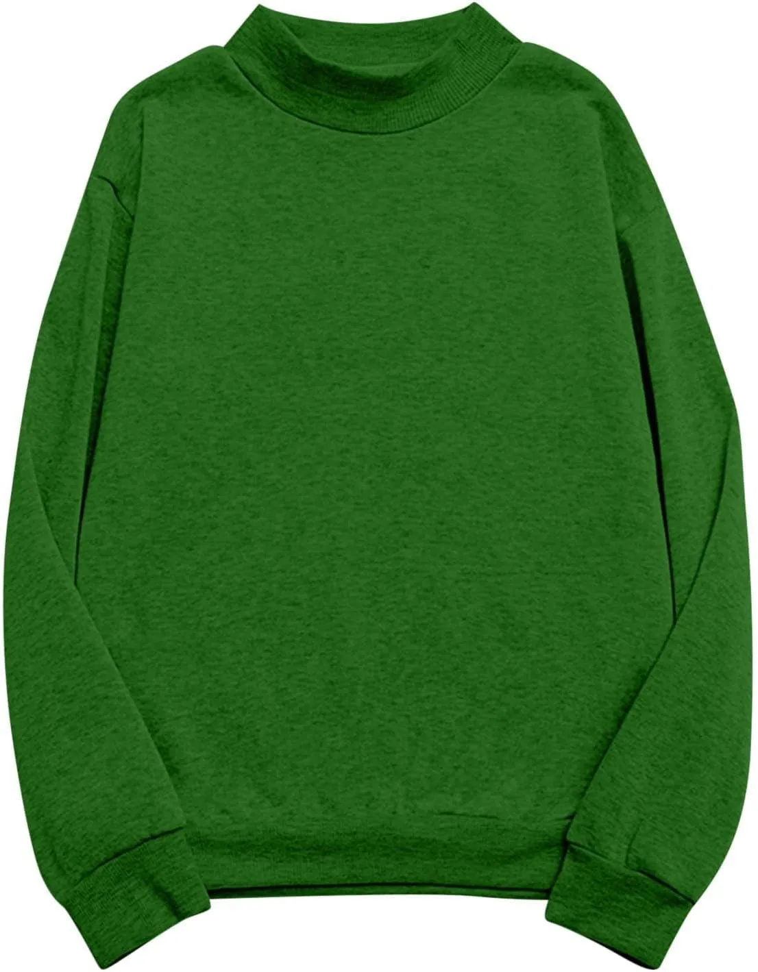 Women's Oversized Round Neck Sweatshirts Long Sleeve Turtleneck Velvet Sweatshirt,2024 Fall&Winter Trendy Women Top