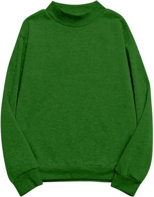 Women's Oversized Round Neck Sweatshirts Long Sleeve Turtleneck Velvet Sweatshirt,2024 Fall&Winter Trendy Women Top