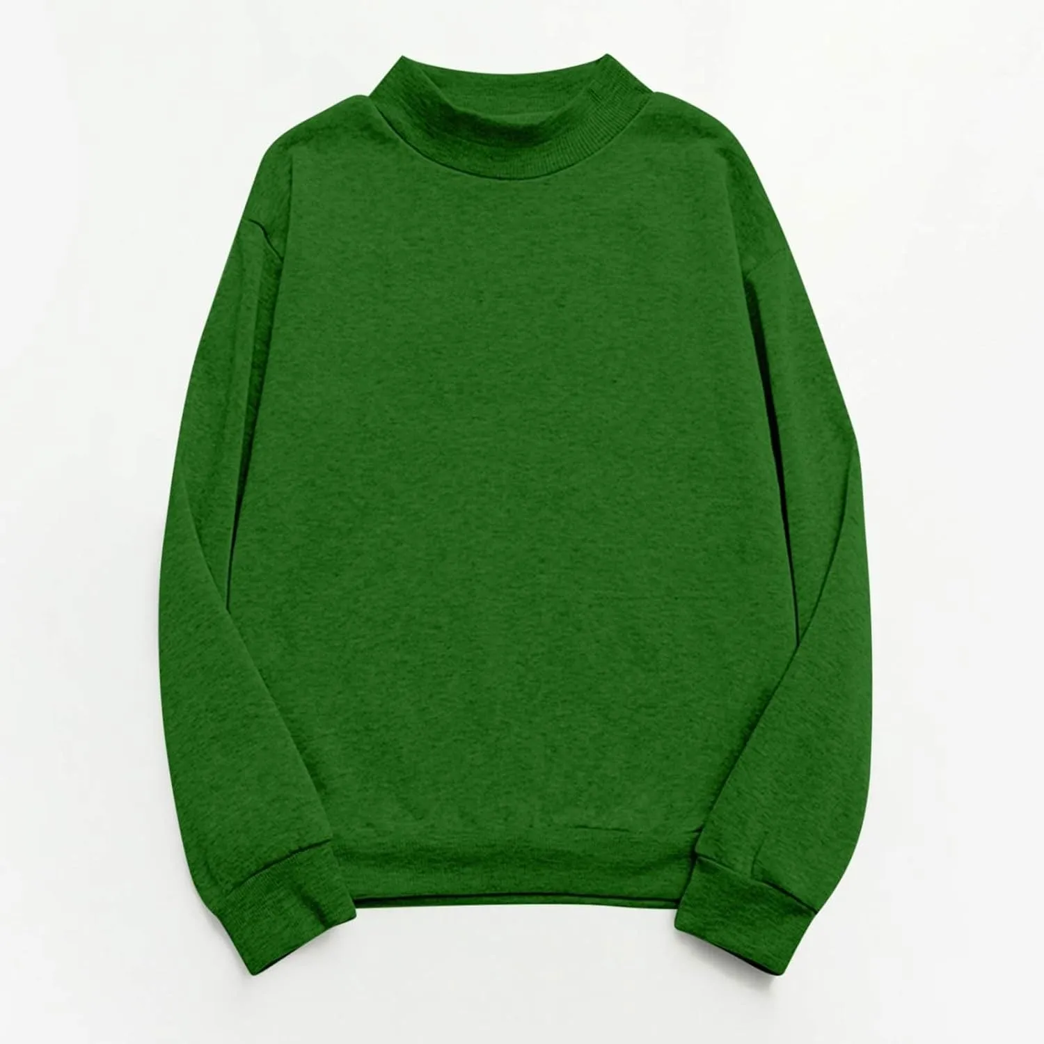 Women's Oversized Round Neck Sweatshirts Long Sleeve Turtleneck Velvet Sweatshirt,2024 Fall&Winter Trendy Women Top