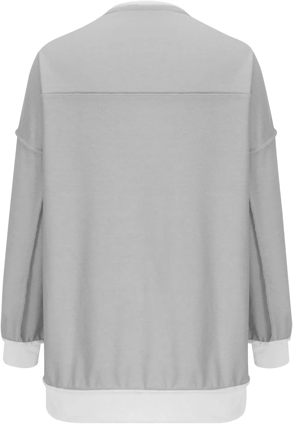 Women's Oversized Sweatshirts Long Sleeve Henley Button Down Pullover Hoodies Tunic Tops 2024 Trendy Fall Clothes