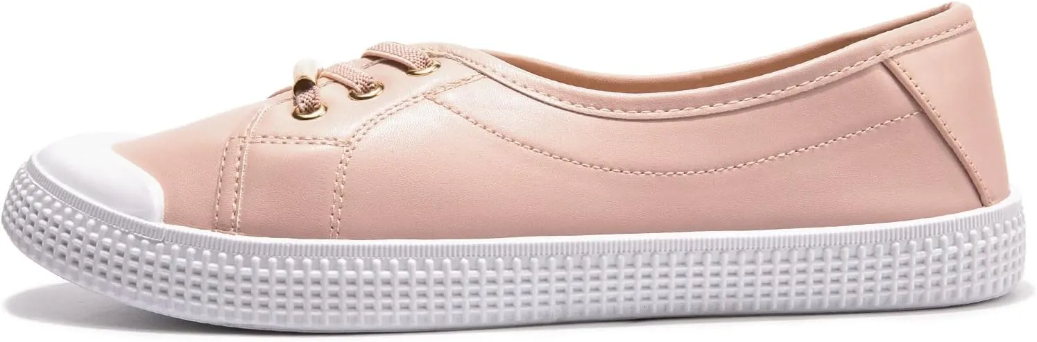 Women's Slip on Canvas Sneakers Low Top Comfort Walking Shoes Casual PU Sneakers Fashion Tennis Shoes