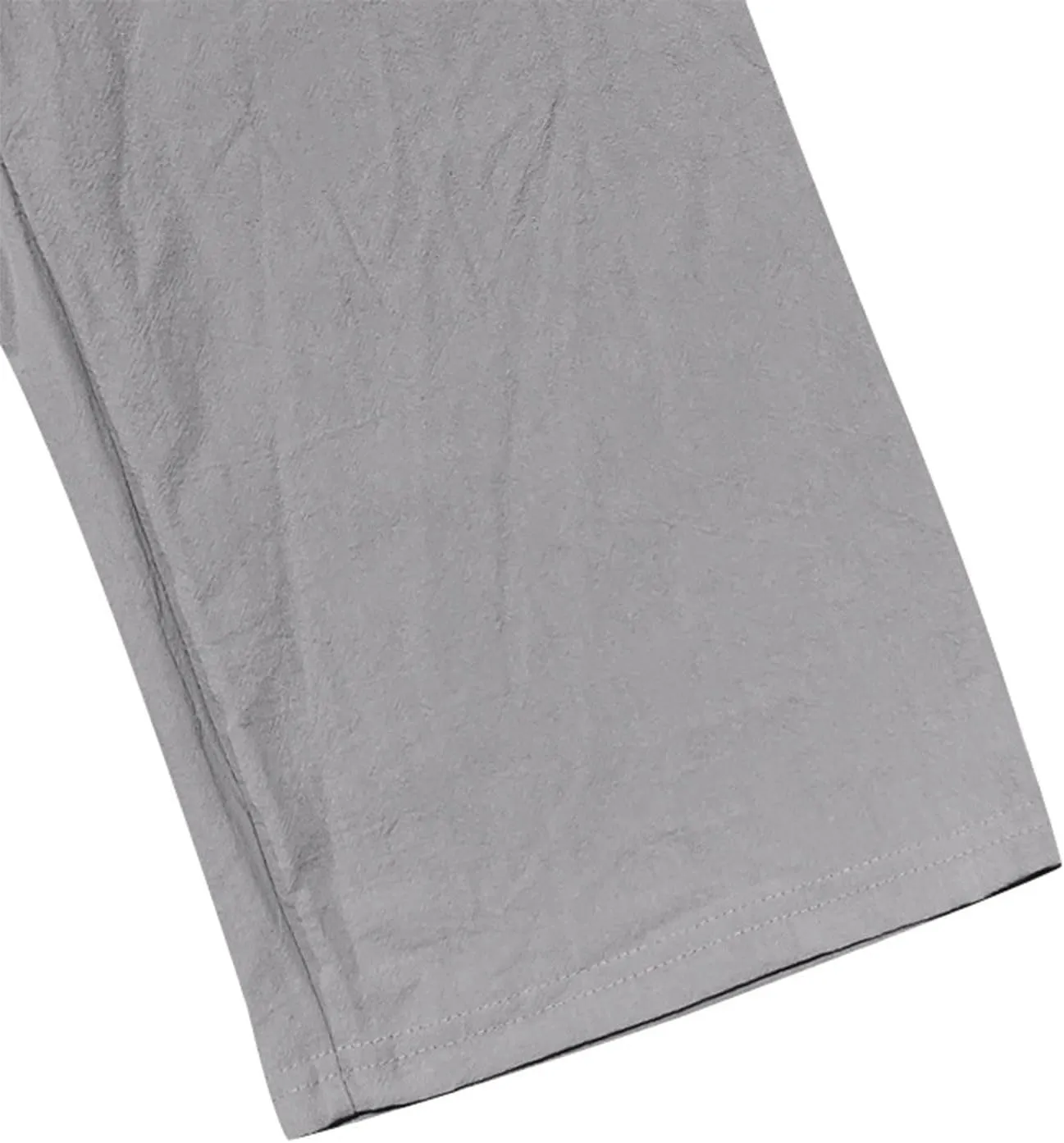 Xiaojmake Men's Cropped Linen Pants Casual Cuffed Hem Buttoned Yoga Pants Baggy Elastic Waist Drawstring Beach Capris Pants