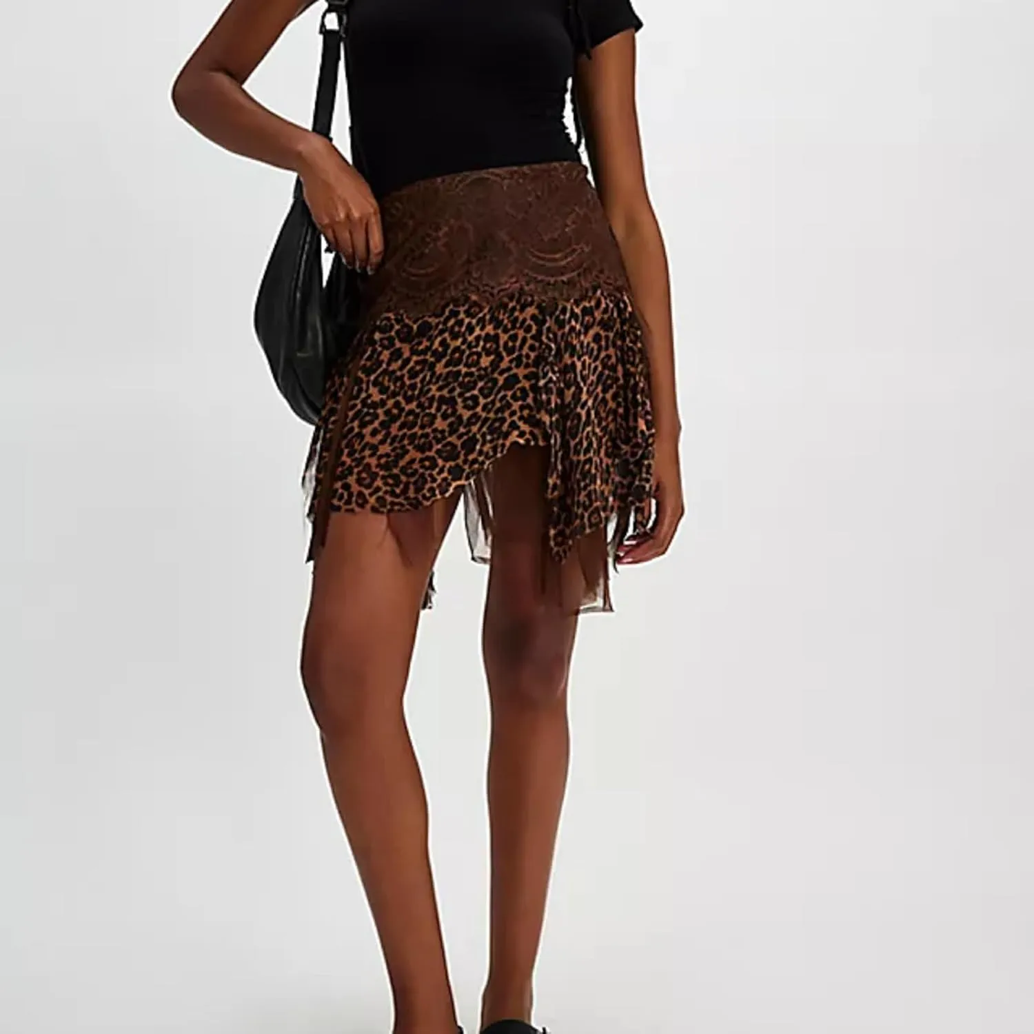 Y2K Lace Mini Skirt for Women Sexy Layered Pleated Flowy Short Skirt Low Rise Ruffle Half Slip Skirt Underskirt
