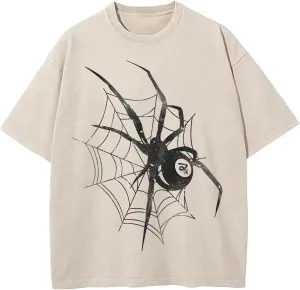 Yimoon Mens Oversized Graphic Tees Cotton Vintage Baggy T-Shirts Casual Loose Short Sleeve Unisex Washed Tops